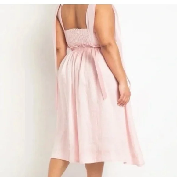 NWT Melissa Mercedes x ELOQUII Fit And Flare
Dramatic Bow Dress Pink size 22 - Picture 3 of 8